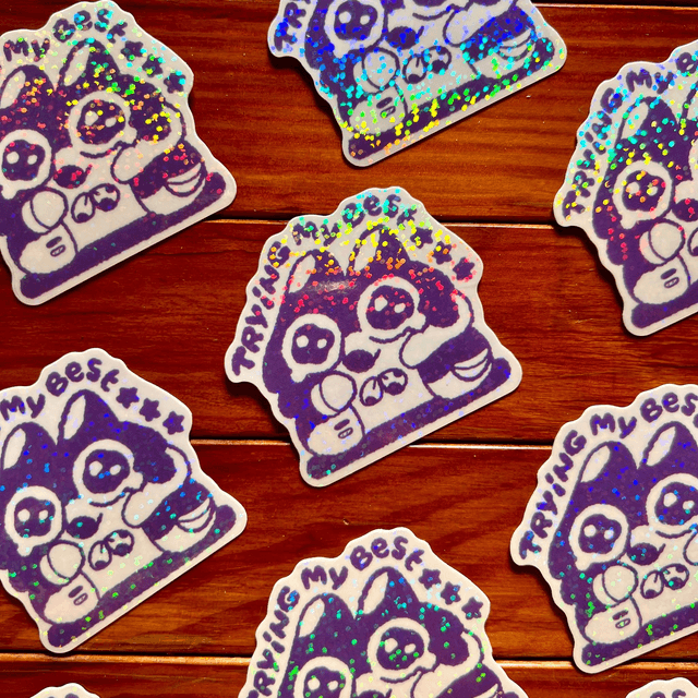 Sticker Transparent - Trying my best