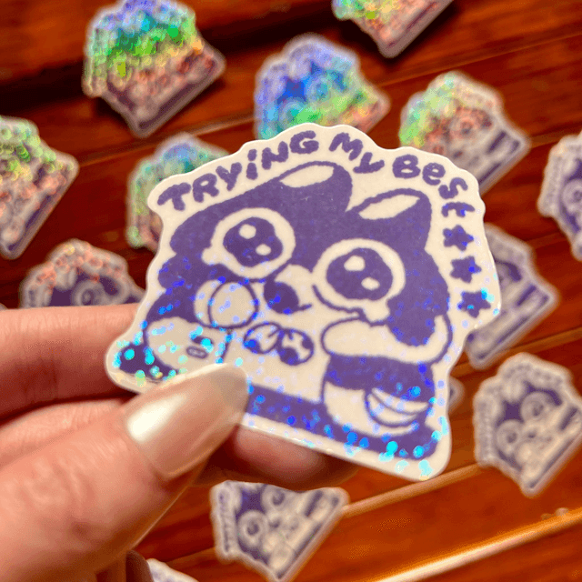Sticker Transparent - Trying my best