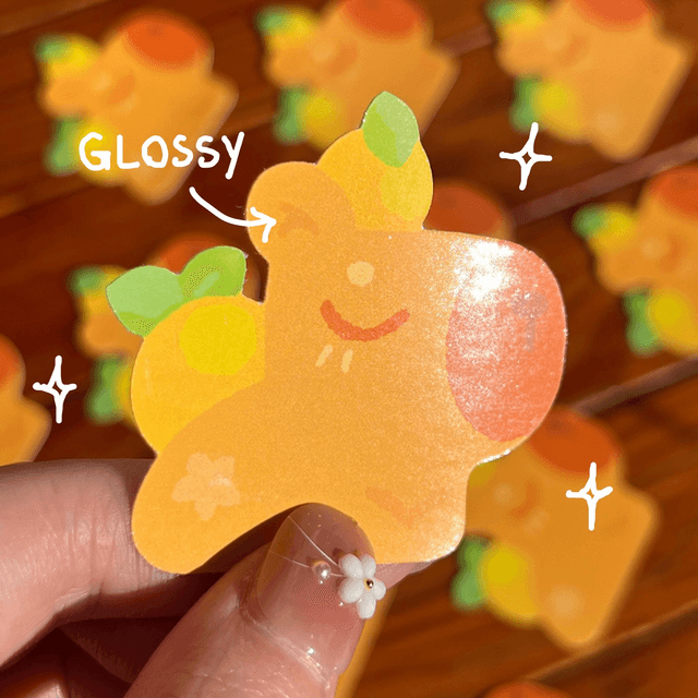 Sticker Matte ou Glossy - Yuzu Capybara
