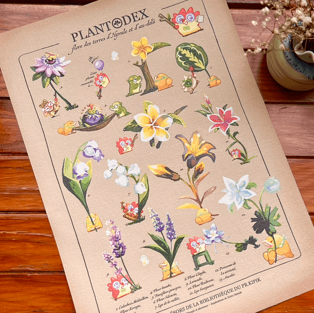 Toile A4/A3 - Plantodex Comparative d'Hyrule 