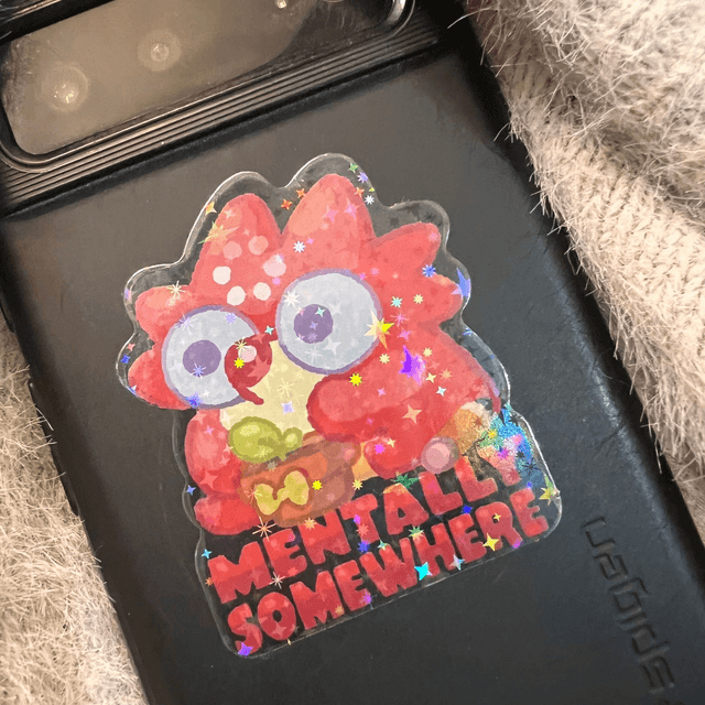 Sticker Transparent - Pr.Kipik Mentally Somewhere