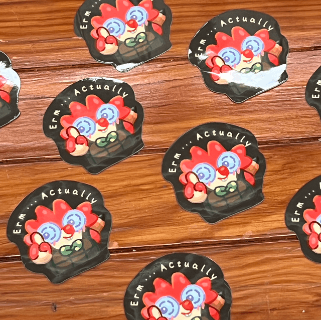 Sticker Glossy - Pr.Kipik l’intello « Erm…actually » 