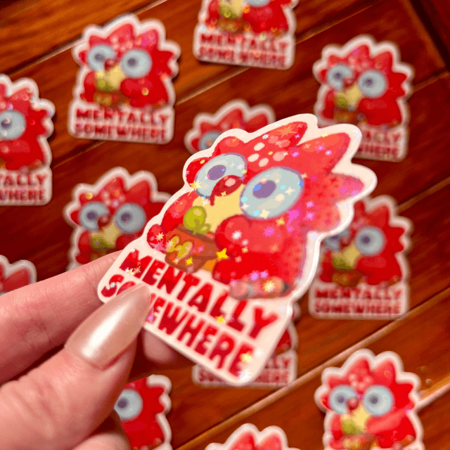 Sticker Transparent - Pr.Kipik Mentally Somewhere