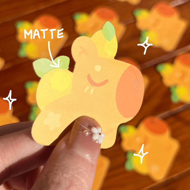 Sticker Matte ou Glossy - Yuzu Capybara