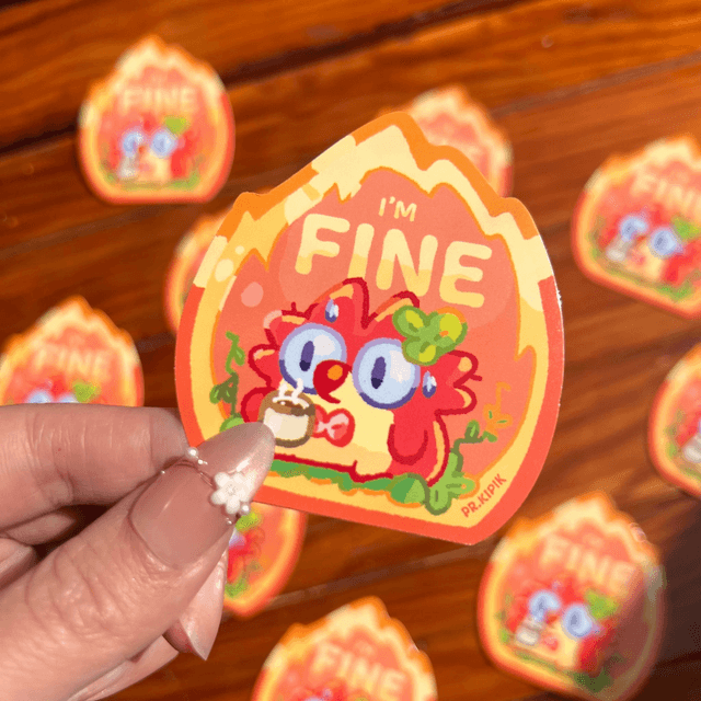 Sticker glossy - I'm Fine