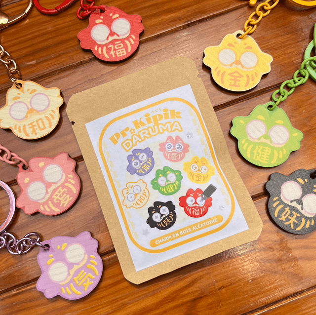 Porte-clés - Daruma Kipik Gacha