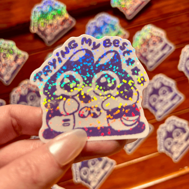 Sticker Transparent - Trying my best