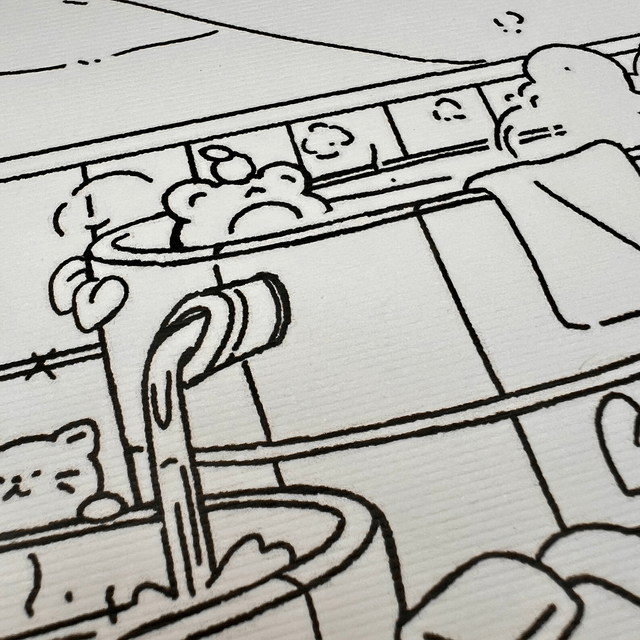 Coloriage - Onsen Party