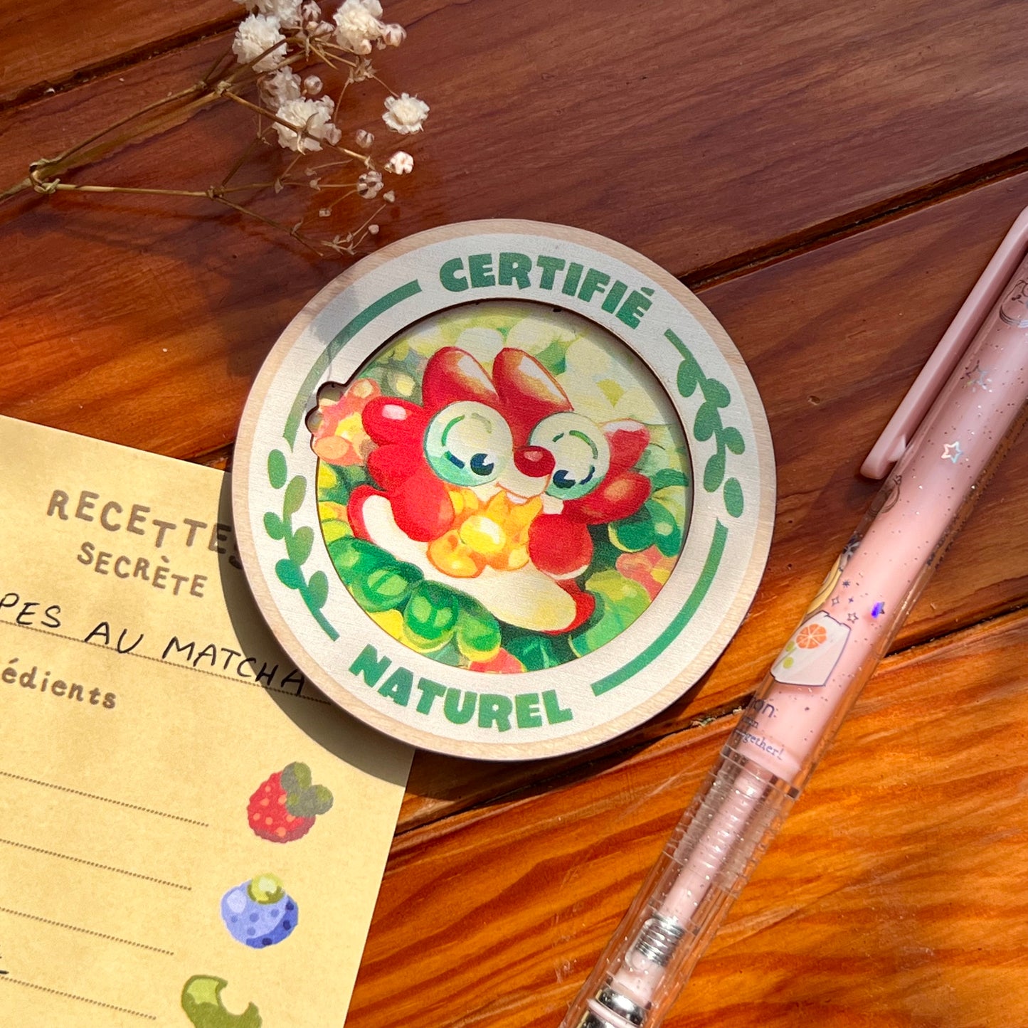 NomNom le petit dej' du Pr.Kipik - Magnet en bois - NEW ✧.*